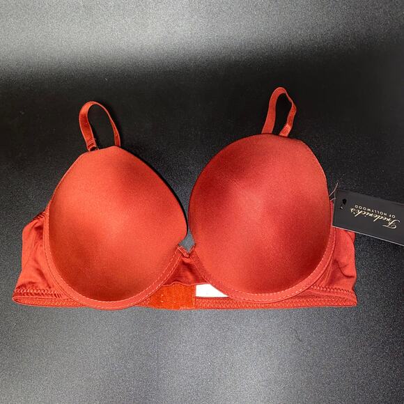 NWT Fredericks of Hollywood Rust Red Diana Push-Up Plunge Underwire Bra Size 38C - Picture 2 of 8